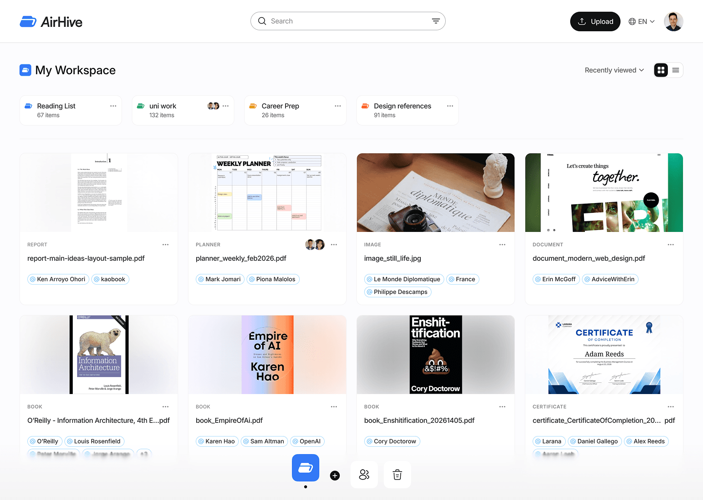 AirHive workspace